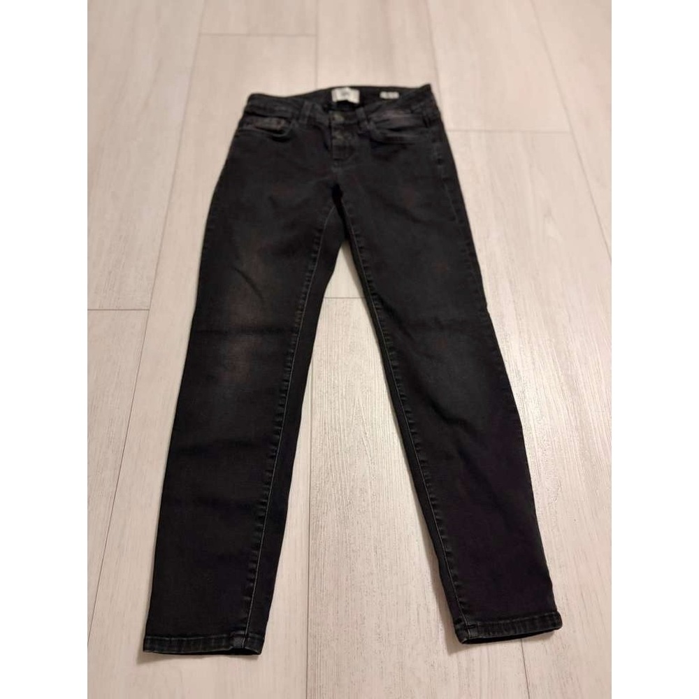 Closed Denim Jeans Sz 24 Black Mid Rise C 91833 Baker Made In Italy
